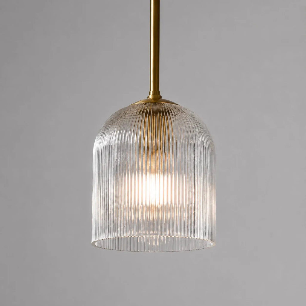 Vireo Ribbed Glass Farmhouse Pendant Light