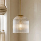 Vireo Ribbed Glass Farmhouse Pendant Light