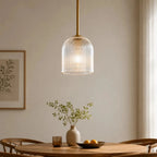 Vireo Ribbed Glass Farmhouse Pendant Light