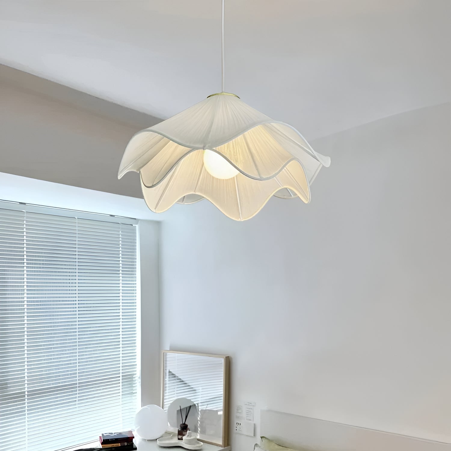 Japandi Fabric Pendant Light