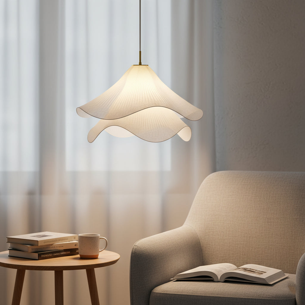 Japandi Fabric Pendant Light