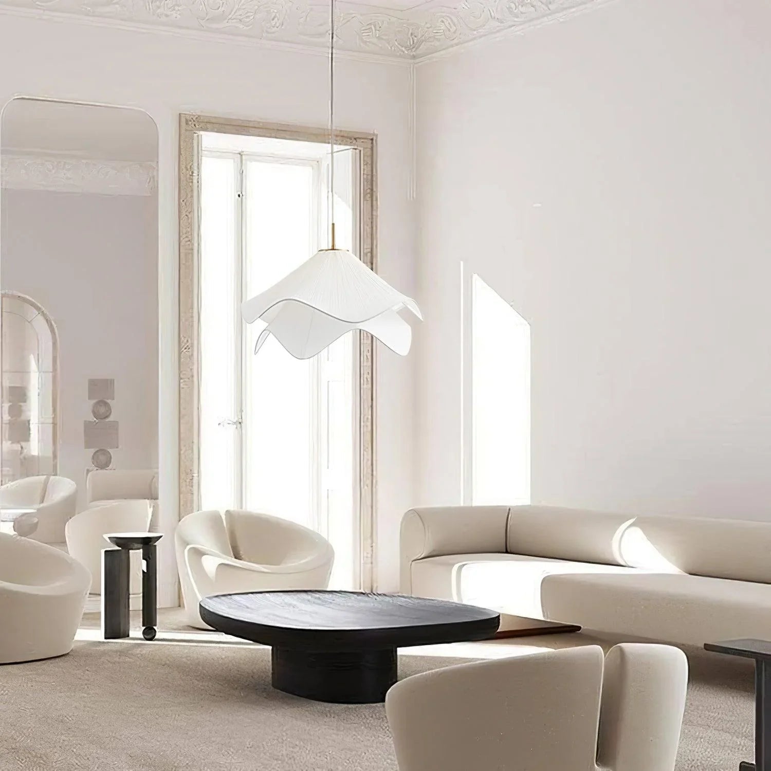 Japandi Fabric Pendant Light