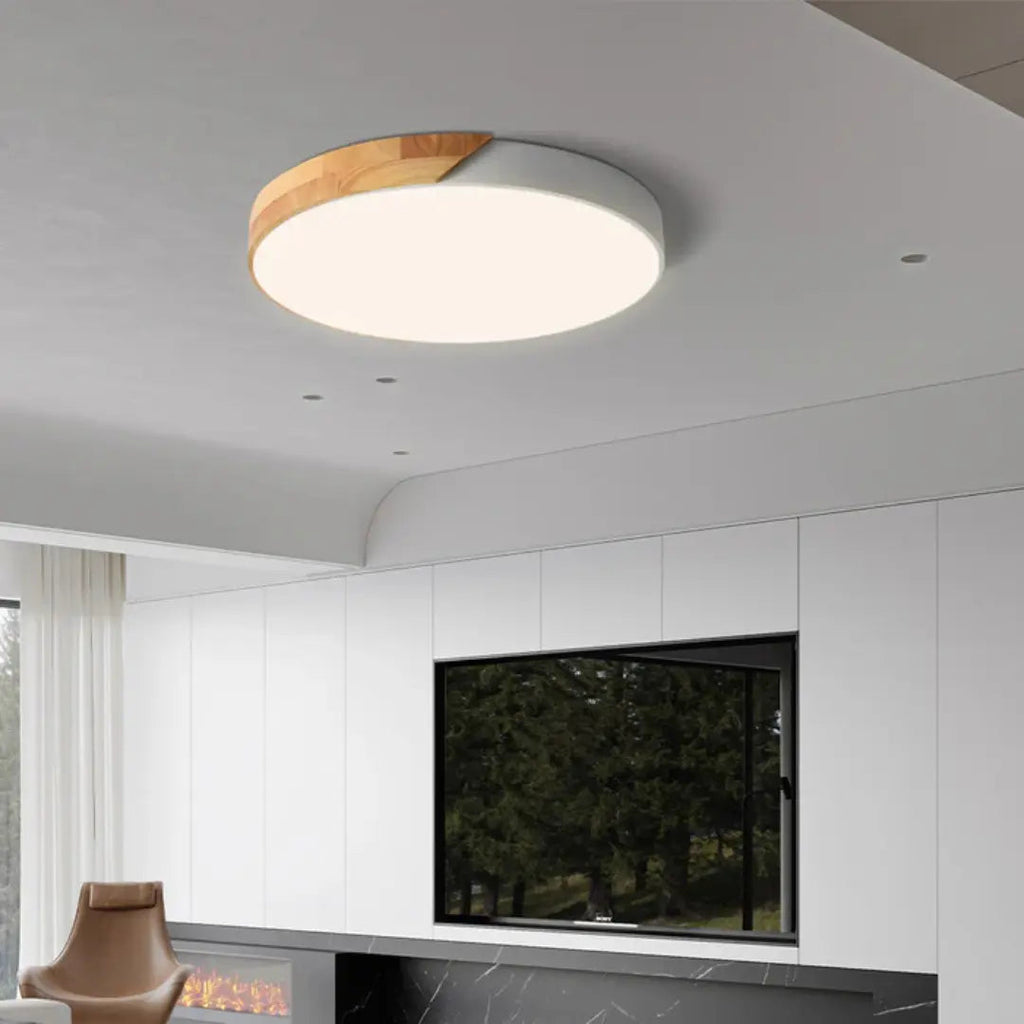 Scandinavian Wooden LED Ceiling Light