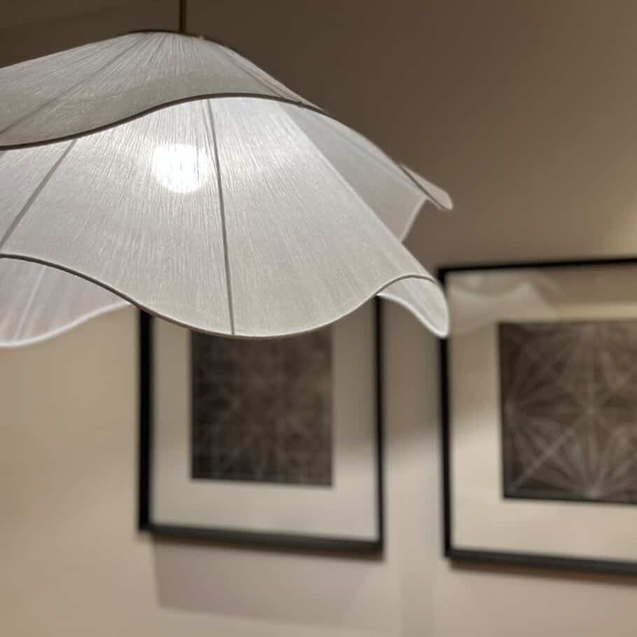 Japandi Fabric Pendant Light