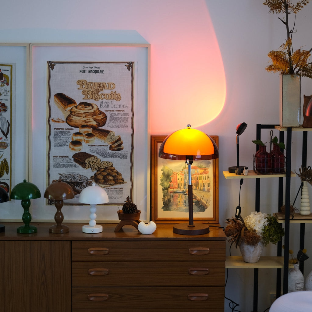 Double Shade Mushroom Table Lamp