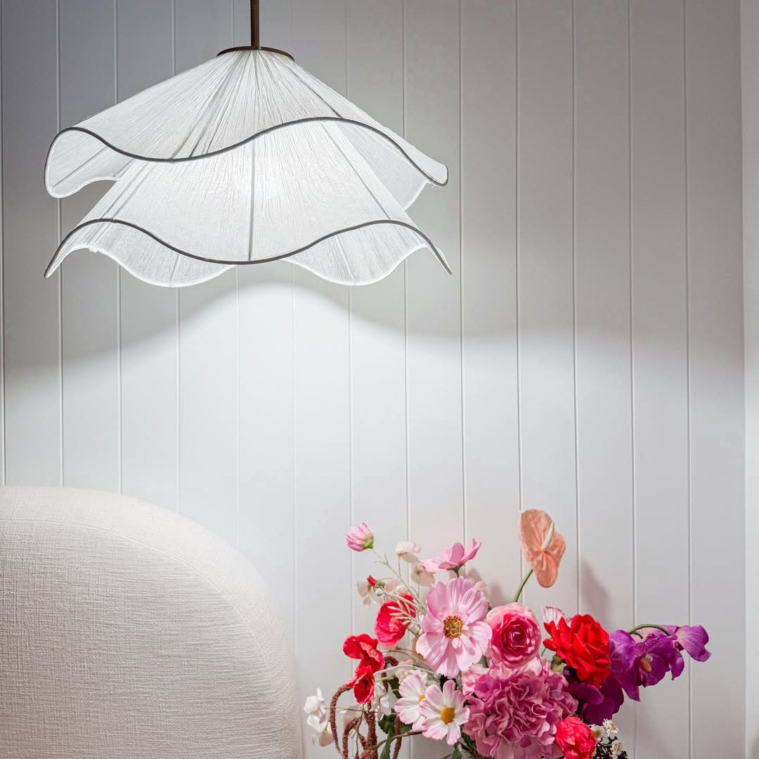 Japandi Fabric Pendant Light