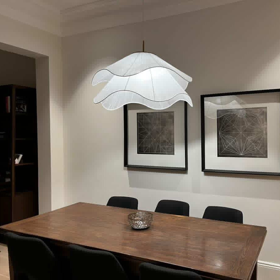 Japandi Fabric Pendant Light