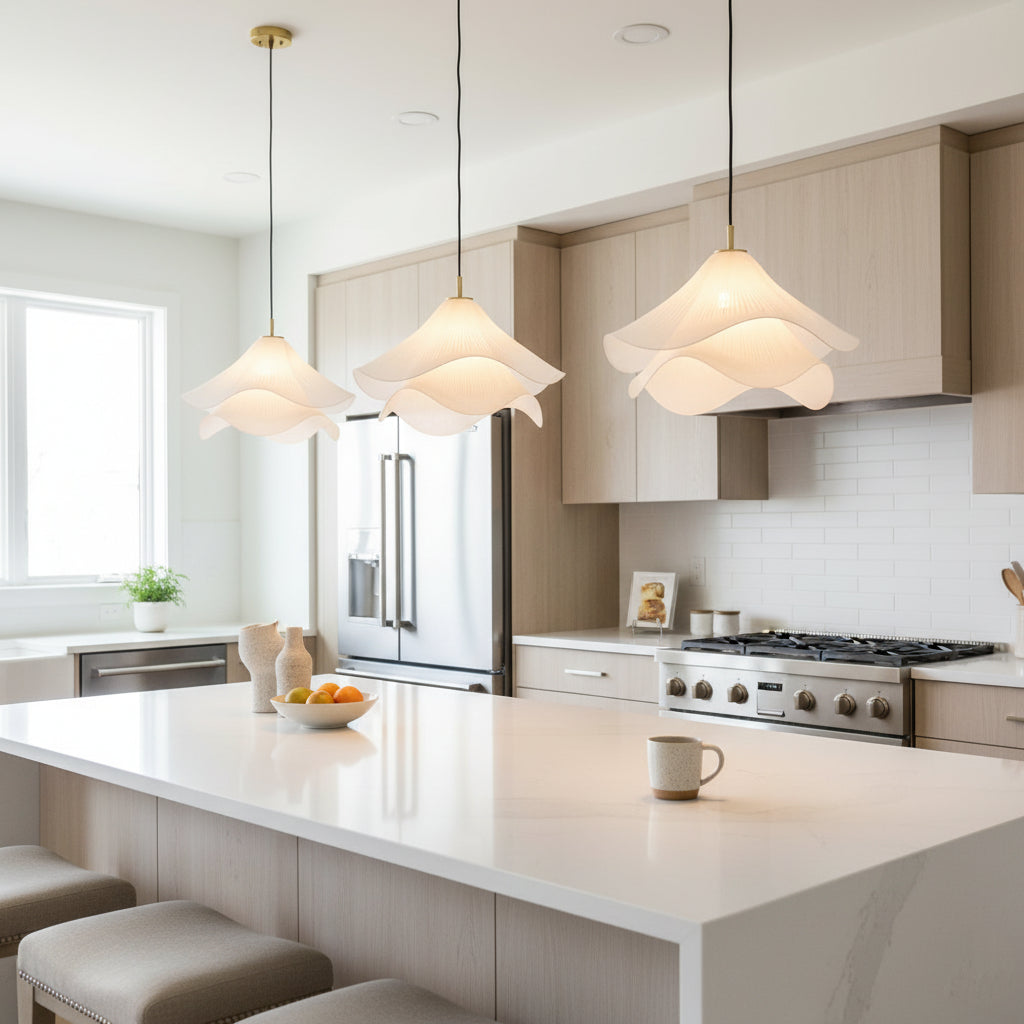 Japandi Fabric Pendant Light