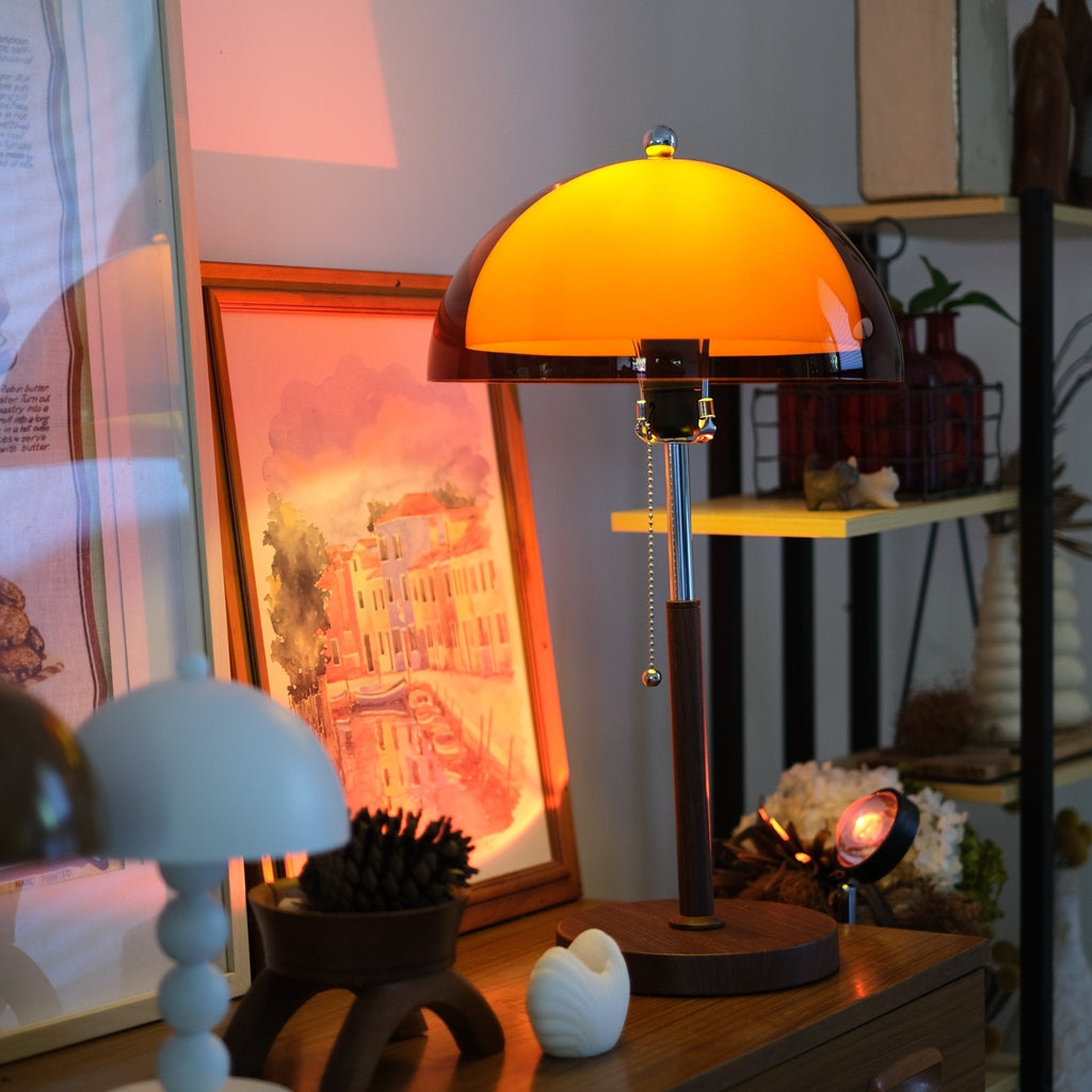 Double Shade Mushroom Table Lamp