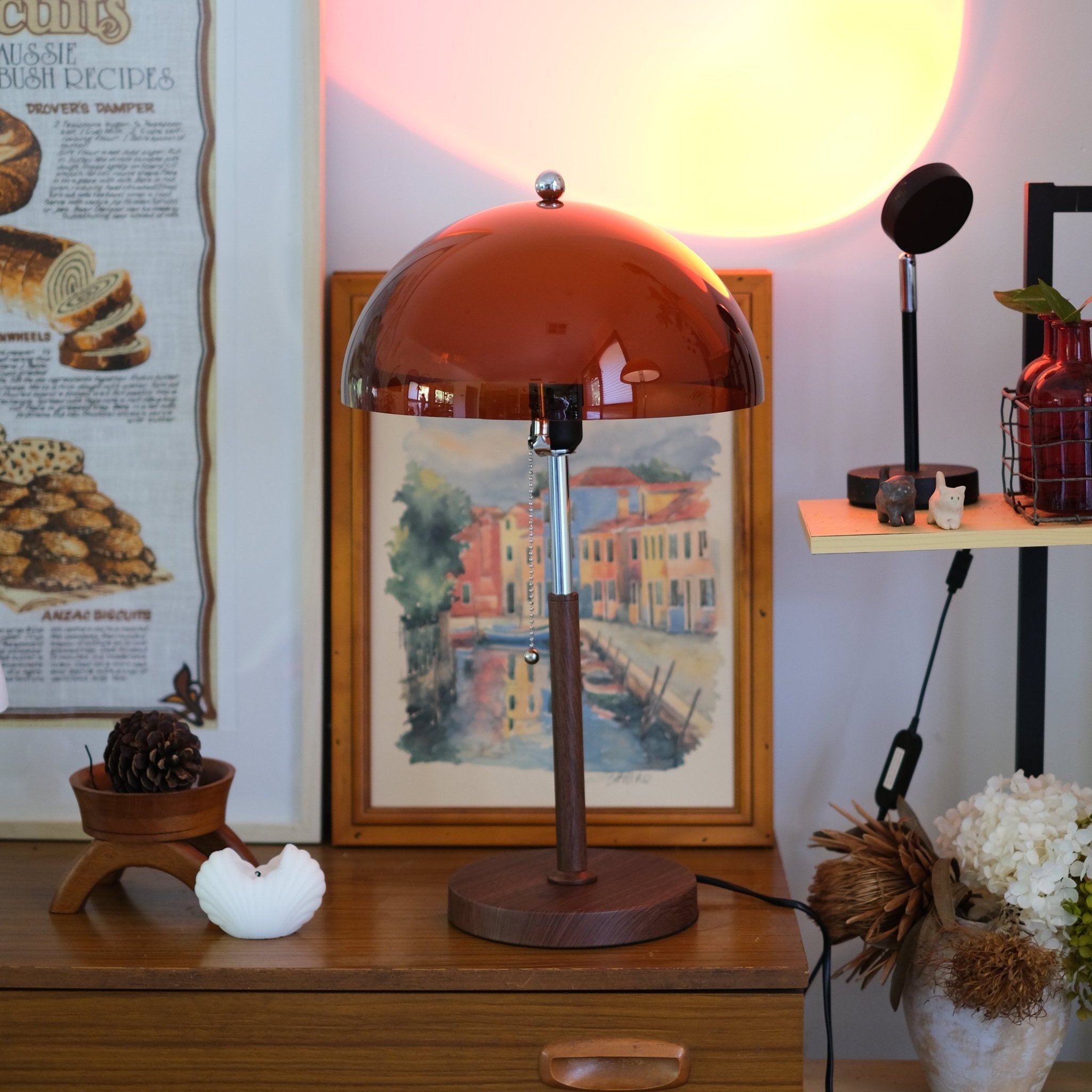 Double Shade Mushroom Table Lamp