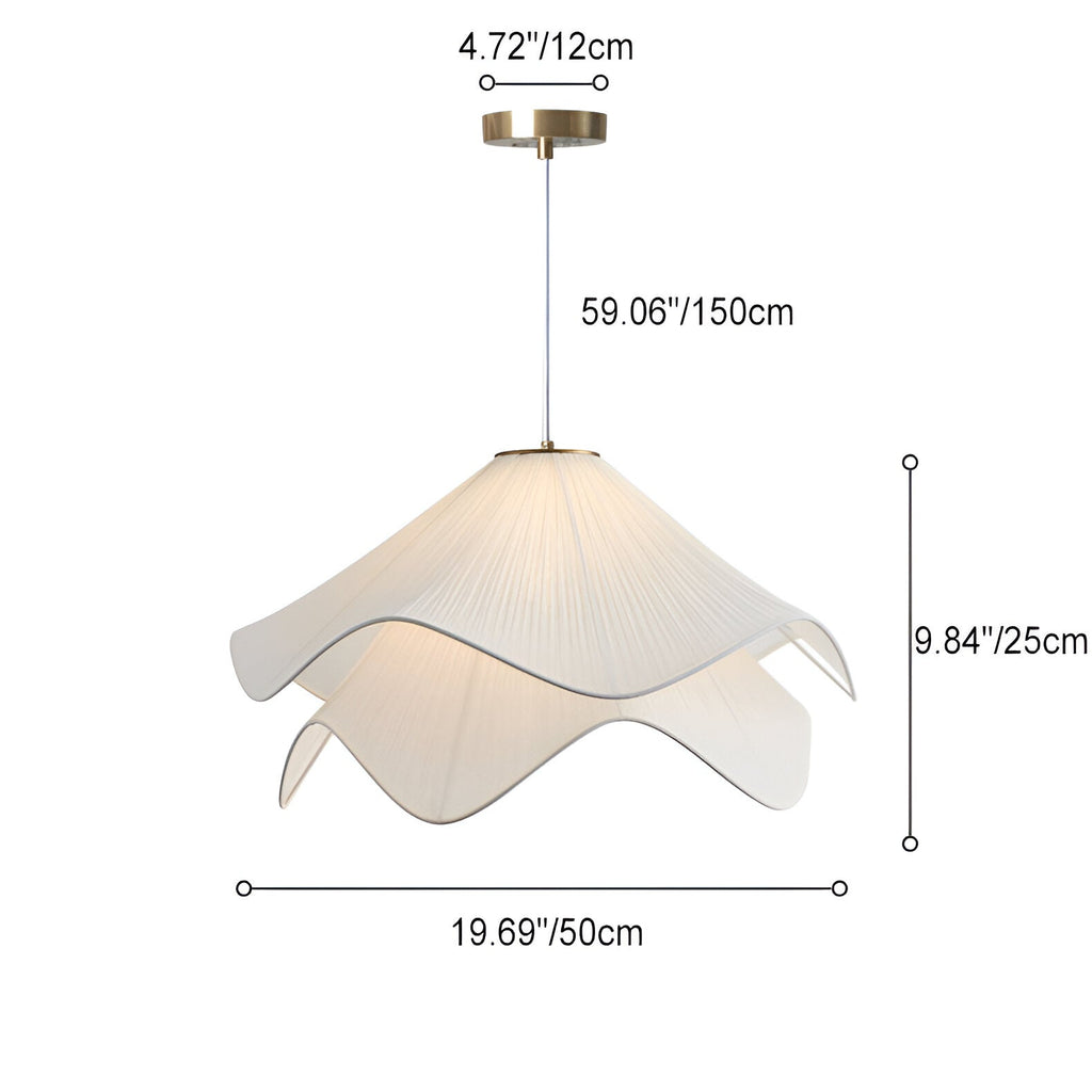 Japandi Fabric Pendant Light