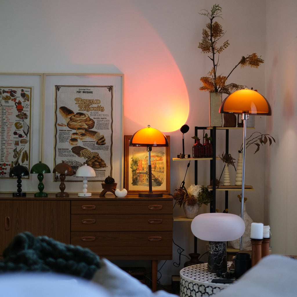 Double Shade Mushroom Table Lamp
