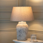 Rustic Distressed Stone Table Lamp