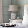 Rustic Distressed Stone Table Lamp
