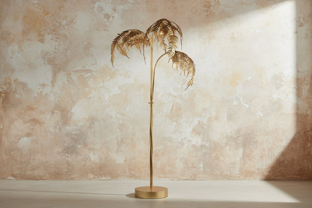 Golden Palm Tree Floor Lamp