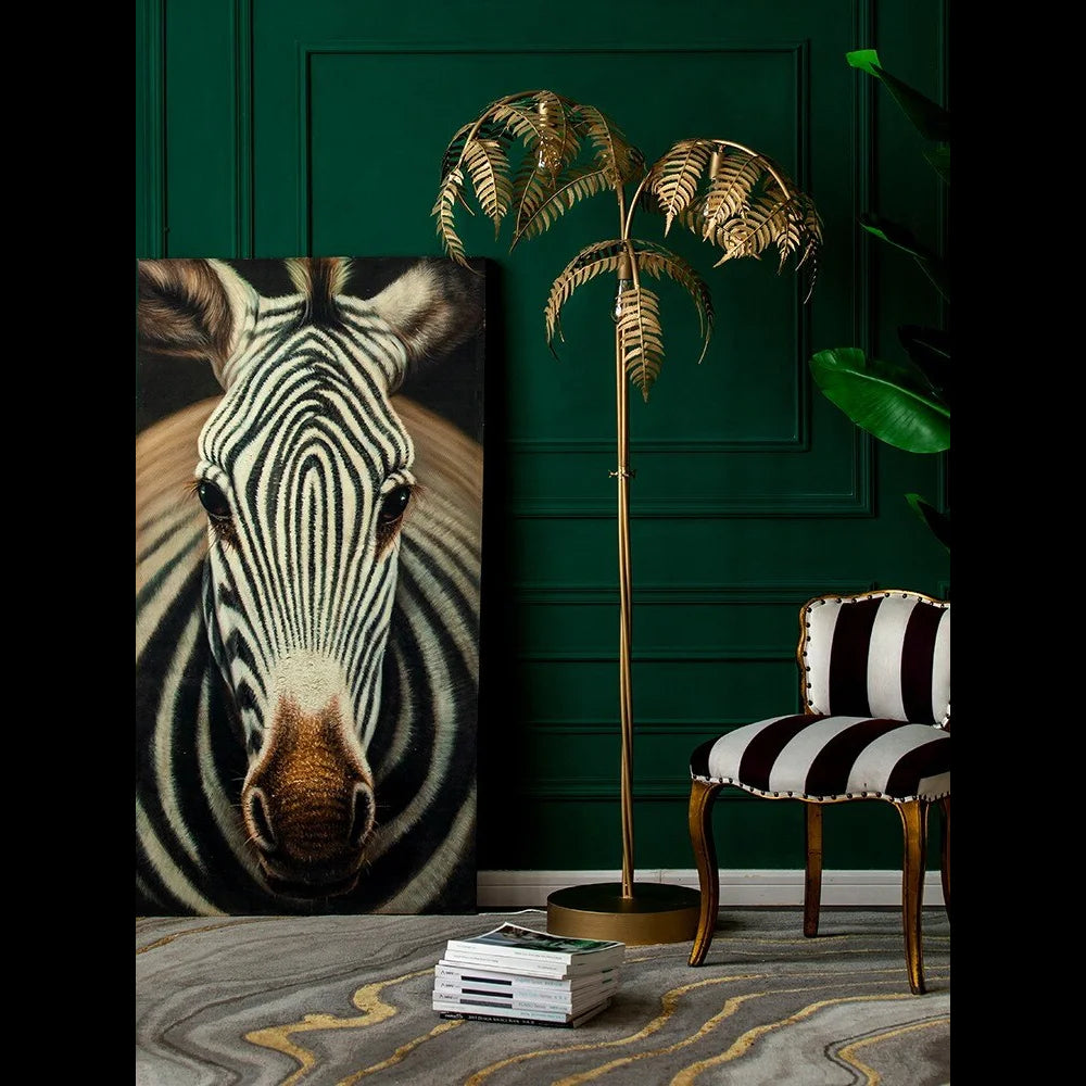 Golden Palm Tree Floor Lamp