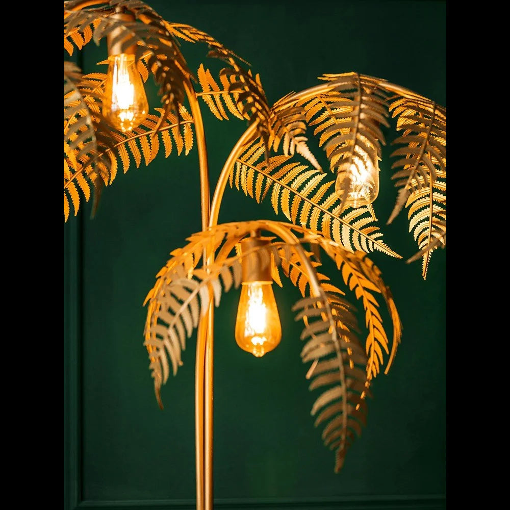 Golden Palm Tree Floor Lamp