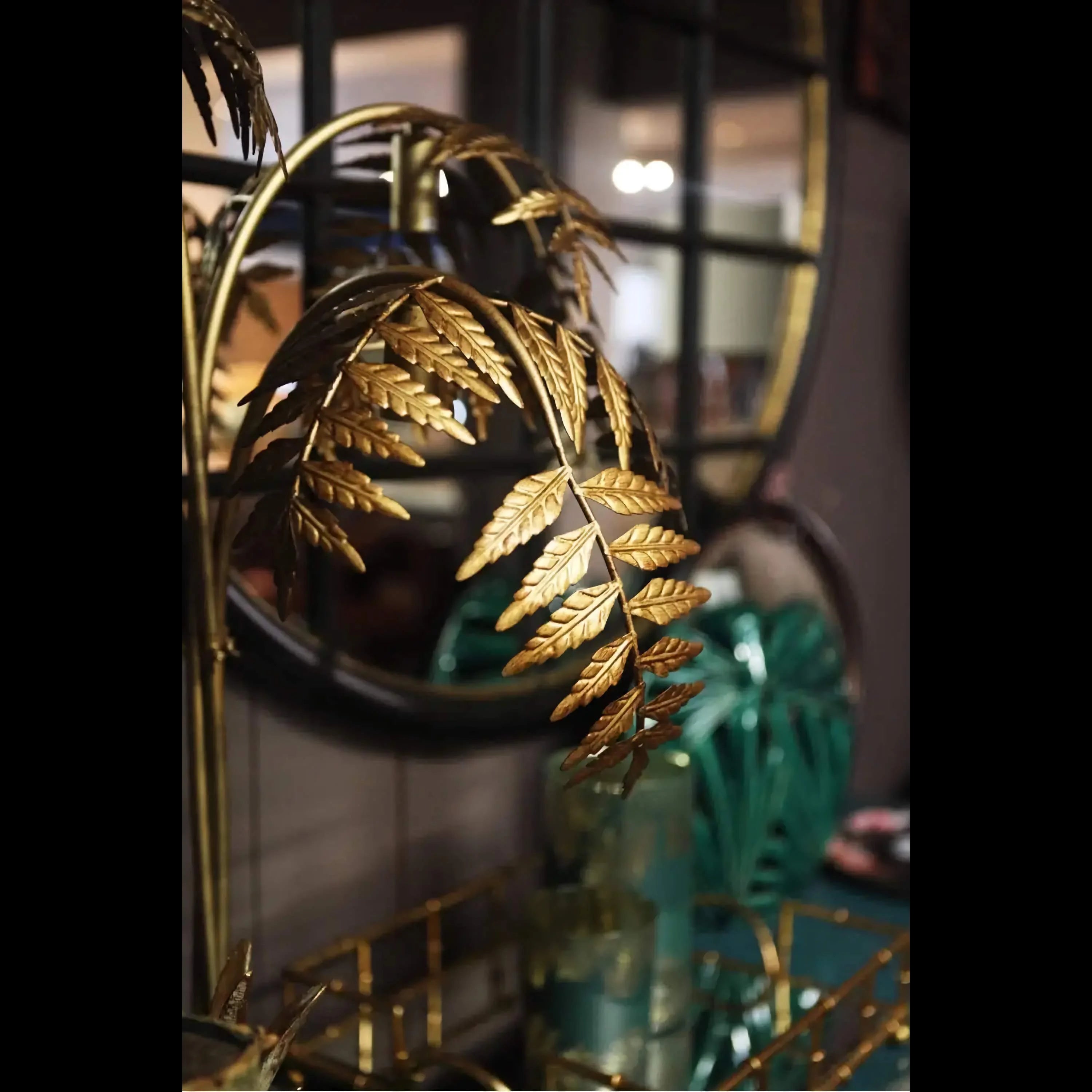 Golden Palm Tree Floor Lamp