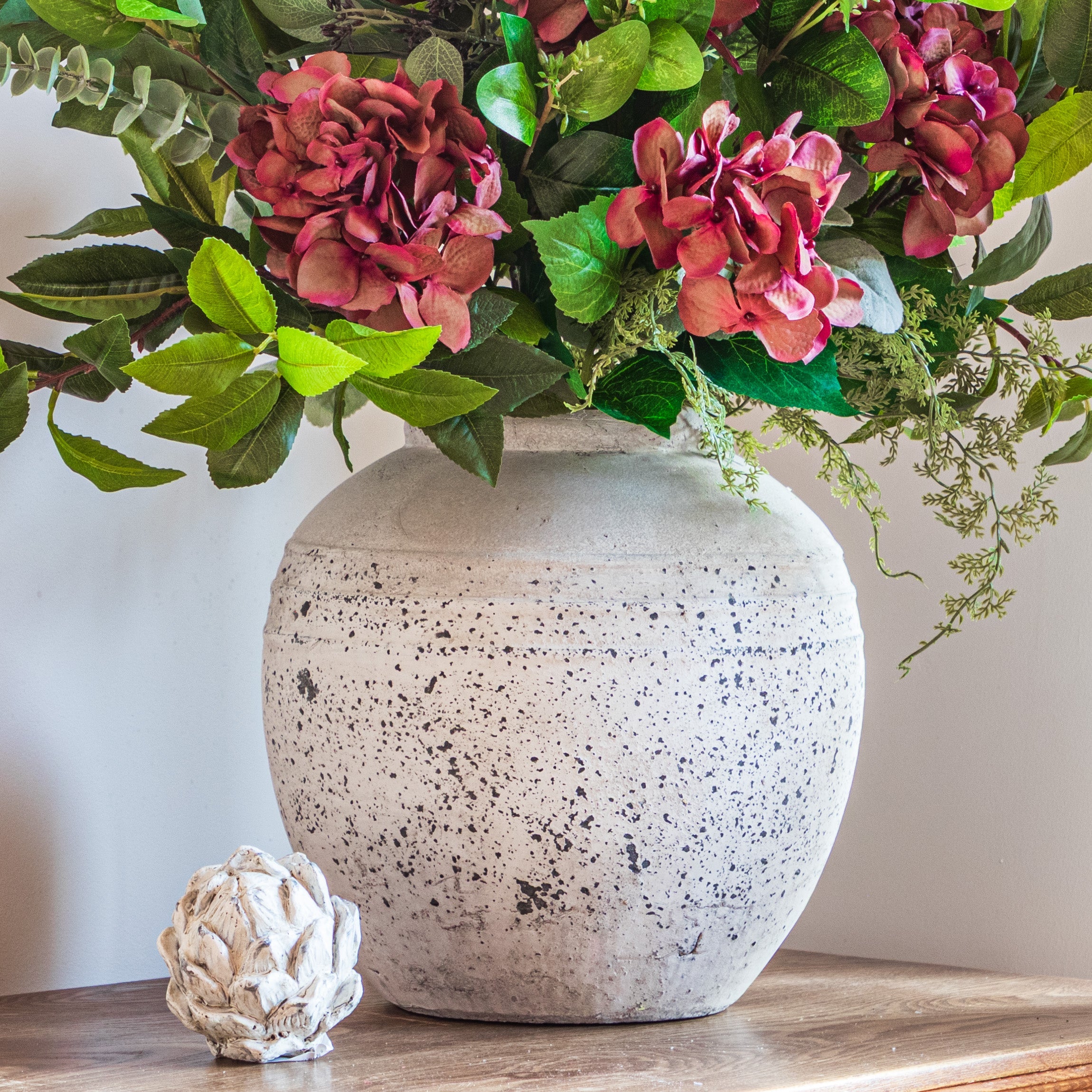 Large Distressed Stone Vase