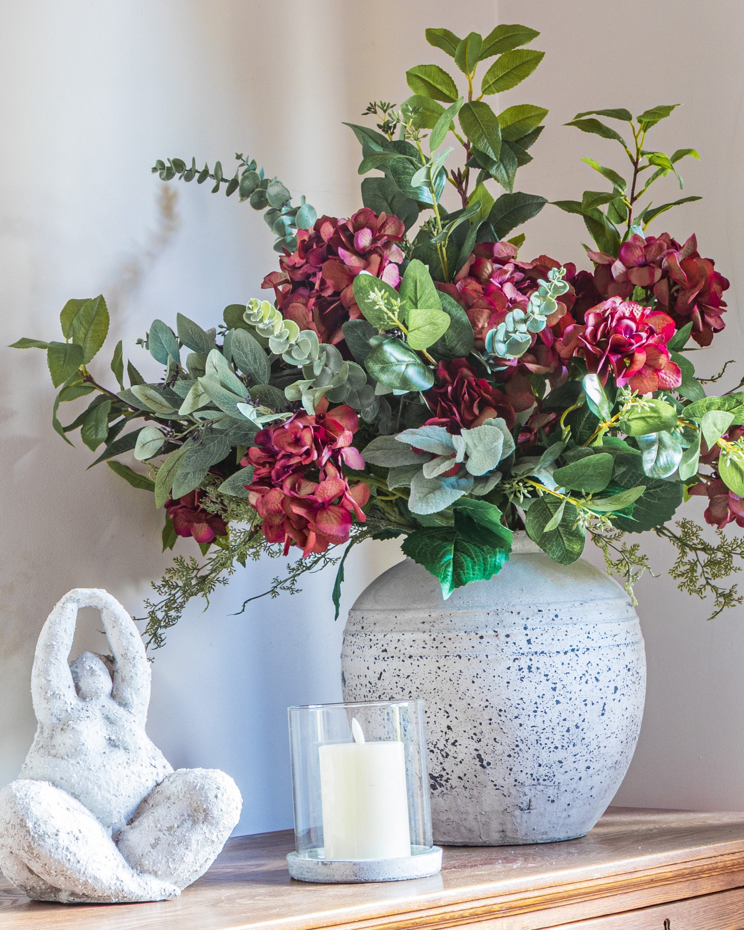 Large Distressed Stone Vase