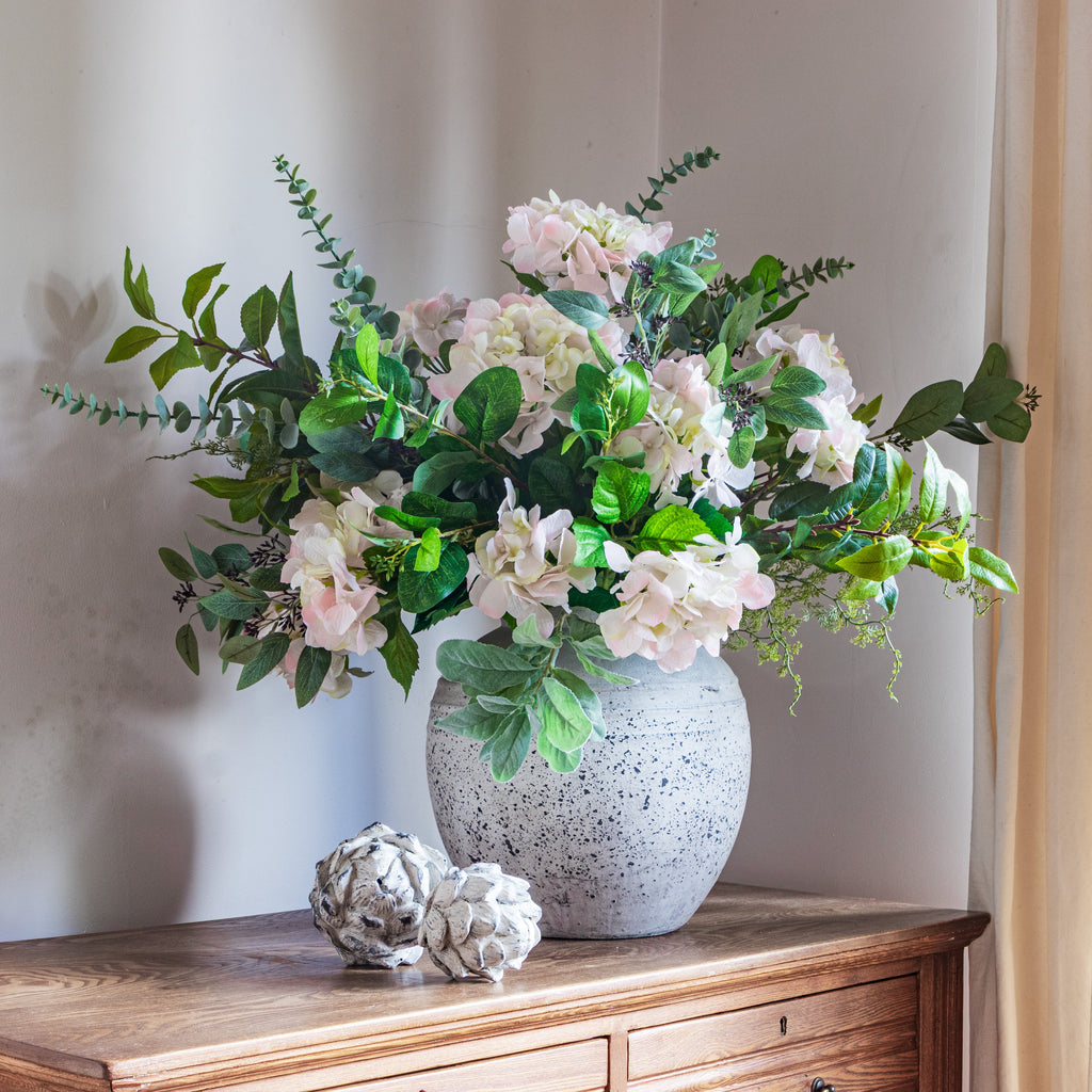 Large Distressed Stone Vase