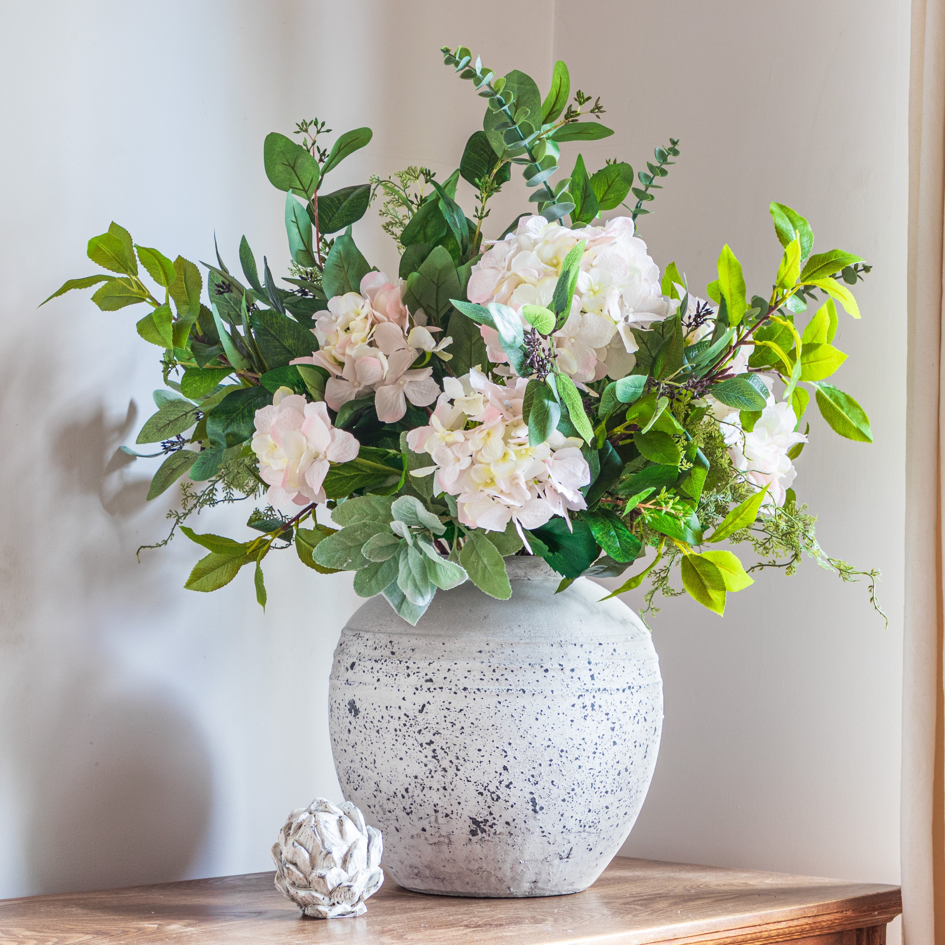 Large Distressed Stone Vase
