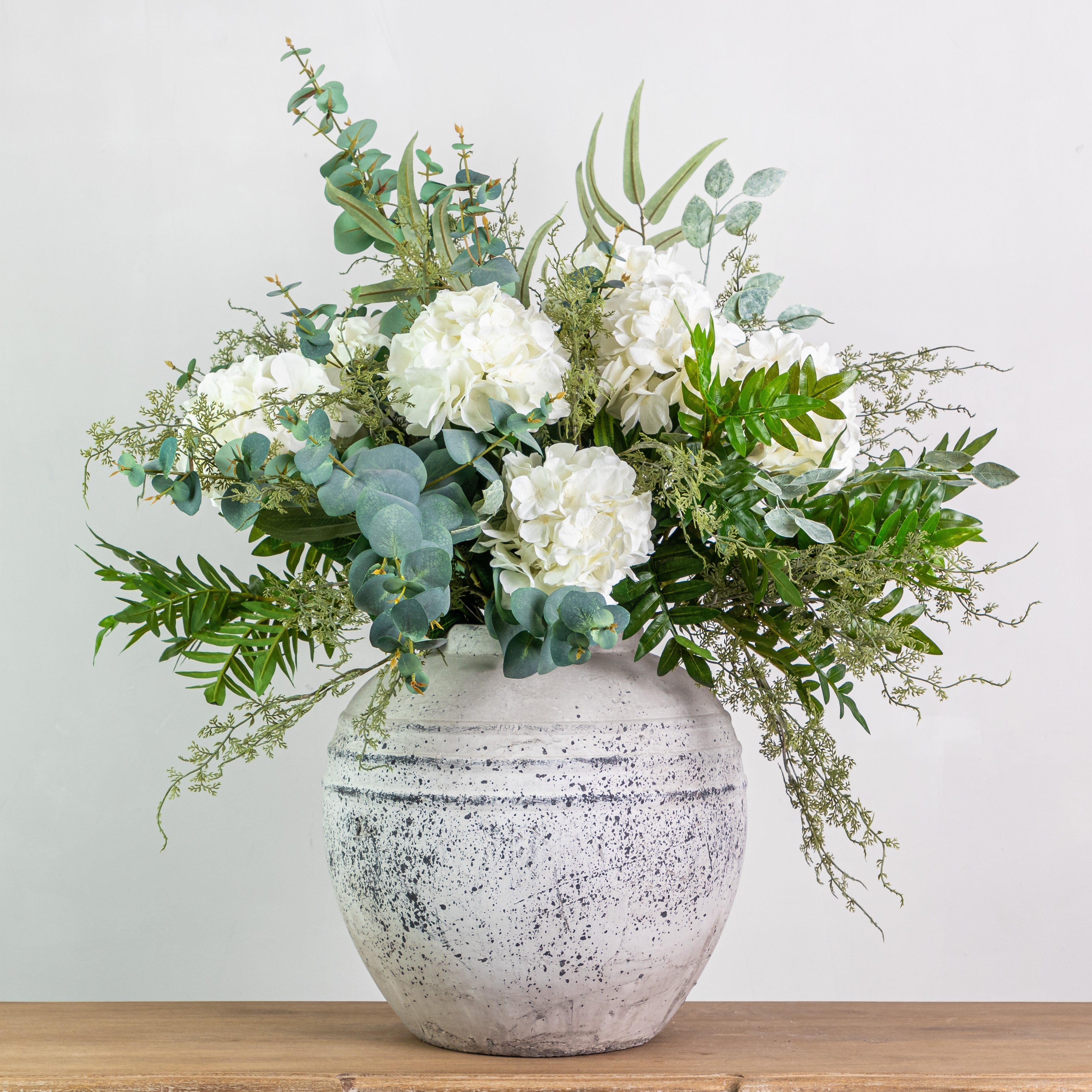 Large Distressed Stone Vase