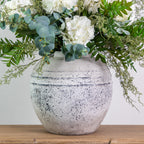 Large Distressed Stone Vase