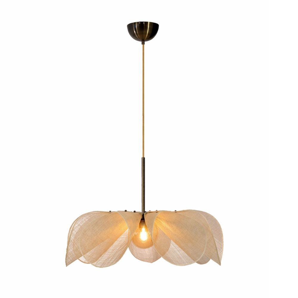 Vintage Wabi-Sabi Fabric Pendant Light