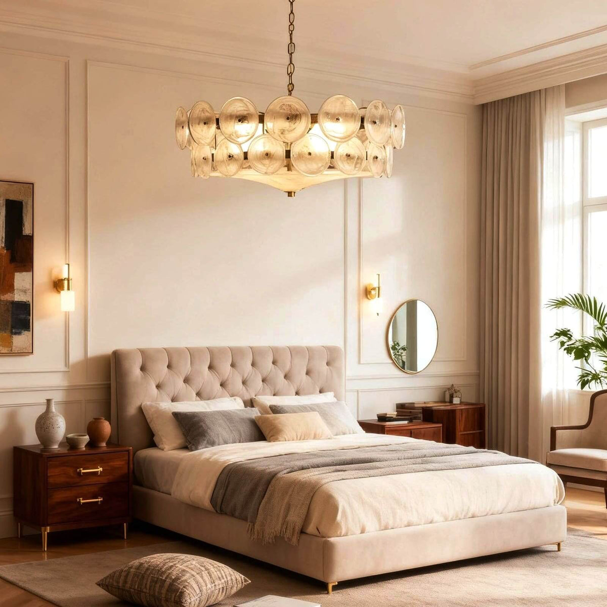 Lorenzo Glass Disc Chandelier